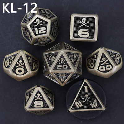 7 Skeleton Dice, Multi Faced Digital Color DND Board Game, Dragon en Dungeon
