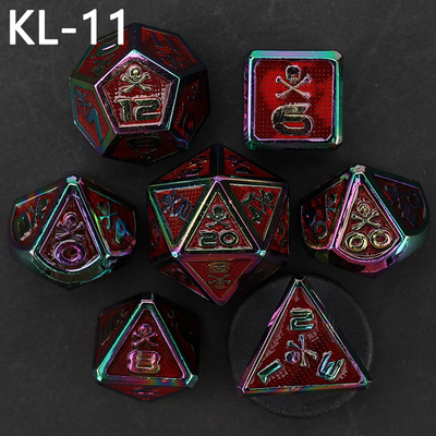 7 Skeleton Dice, Multi Faced Digital Color DND Board Game, Dragon en Dungeon