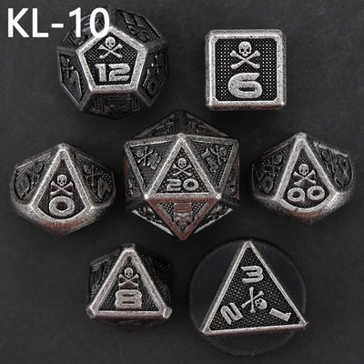 7 Skeleton Dice, Multi Faced Digital Color DND Board Game, Dragon en Dungeon