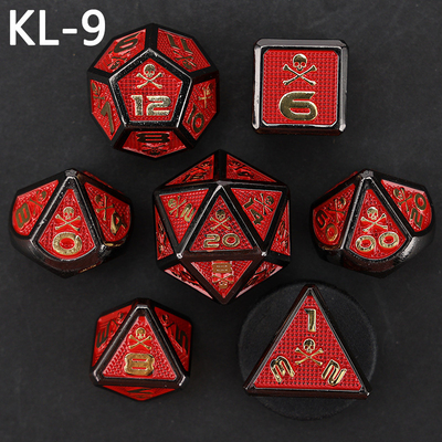 7 Skeleton Dice, Multi Faced Digital Color DND Board Game, Dragon en Dungeon