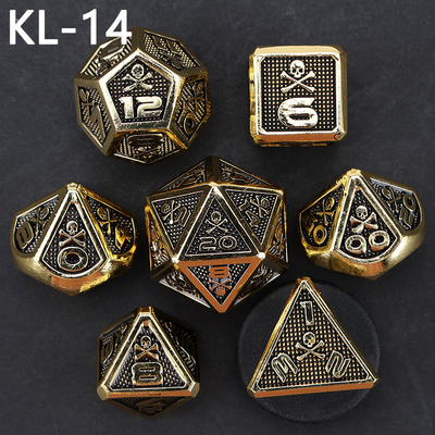 7 Skeleton Dice, Multi Faced Digital Color DND Board Game, Dragon en Dungeon