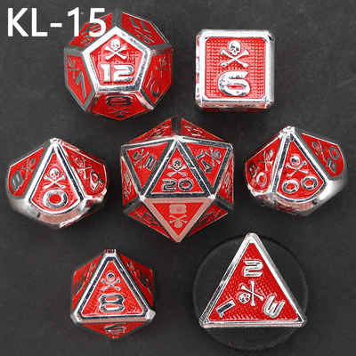 7 Skeleton Dice, Multi Faced Digital Color DND Board Game, Dragon en Dungeon