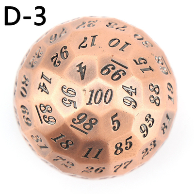 Gekleurde Solid 100D Metal Dice Set Dungeon en Dragon DND # RPG # COC