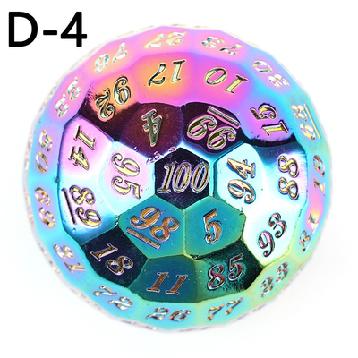 Gekleurde Solid 100D Metal Dice Set Dungeon en Dragon DND # RPG # COC