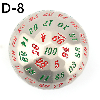 Gekleurde Solid 100D Metal Dice Set Dungeon en Dragon DND # RPG # COC