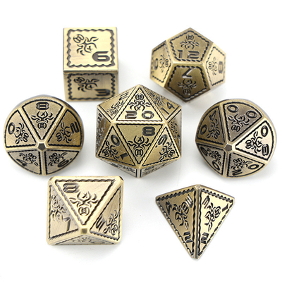 Elektroplaat Vintage gekleurde octopus metalen Dnd Dice Set Dragon en Dragon schaakbord Game Dice