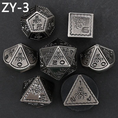 Elektroplaat Vintage gekleurde octopus metalen Dnd Dice Set Dragon en Dragon schaakbord Game Dice