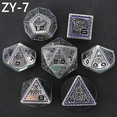Elektroplaat Vintage gekleurde octopus metalen Dnd Dice Set Dragon en Dragon schaakbord Game Dice