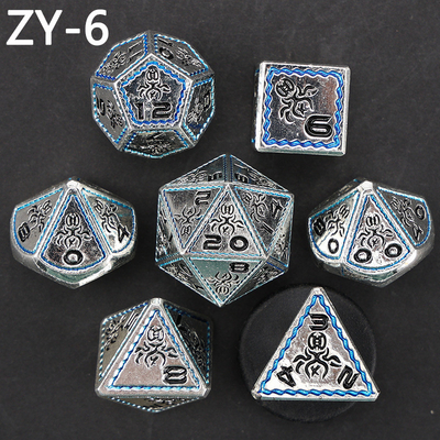 Elektroplaat Vintage gekleurde octopus metalen Dnd Dice Set Dragon en Dragon schaakbord Game Dice