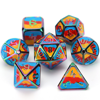 Custom metaal en kunststof dobbelstenen D20 spel D &amp; D polyhedron DND dobbelstenen set RPG dobbelstenen