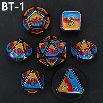 Custom metaal en kunststof dobbelstenen D20 spel D &amp; D polyhedron DND dobbelstenen set RPG dobbelstenen
