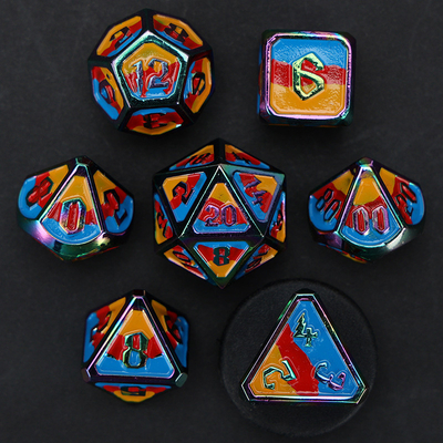 Custom metaal en kunststof dobbelstenen D20 spel D &amp; D polyhedron DND dobbelstenen set RPG dobbelstenen