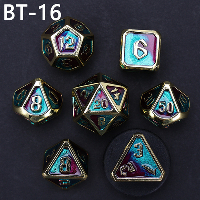 Custom metaal en kunststof dobbelstenen D20 spel D &amp; D polyhedron DND dobbelstenen set RPG dobbelstenen