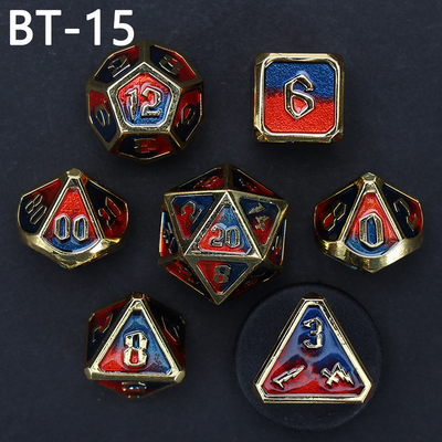 Custom metaal en kunststof dobbelstenen D20 spel D &amp; D polyhedron DND dobbelstenen set RPG dobbelstenen