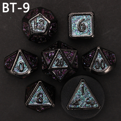 Custom metaal en kunststof dobbelstenen D20 spel D &amp; D polyhedron DND dobbelstenen set RPG dobbelstenen