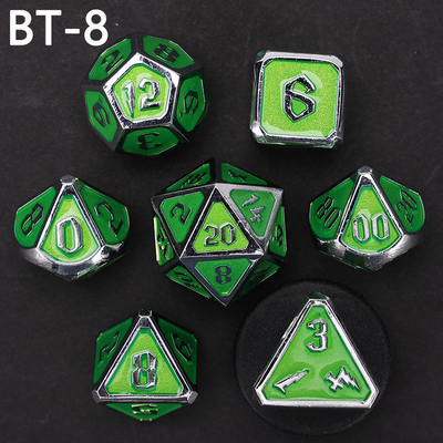 Custom metaal en kunststof dobbelstenen D20 spel D &amp; D polyhedron DND dobbelstenen set RPG dobbelstenen