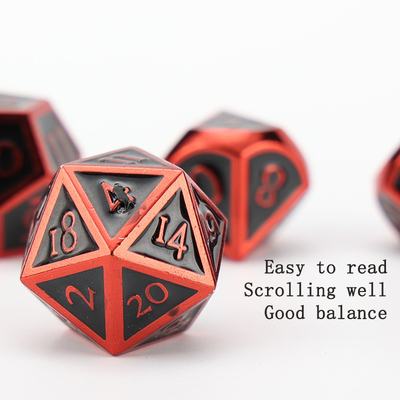 Aangepaste metalen massieve dobbelstenen D20 spel D &amp; D polyhedron DND dobbelstenen set RPG dobbelstenen