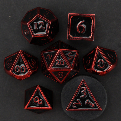 Aangepaste metalen massieve dobbelstenen D20 spel D &amp; D polyhedron DND dobbelstenen set RPG dobbelstenen