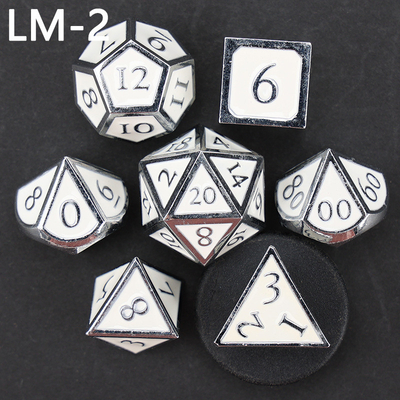 Aangepaste metalen massieve dobbelstenen D20 spel D &amp; D polyhedron DND dobbelstenen set RPG dobbelstenen