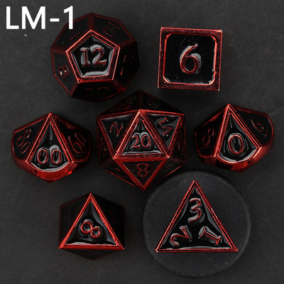 Aangepaste metalen massieve dobbelstenen D20 spel D &amp; D polyhedron DND dobbelstenen set RPG dobbelstenen