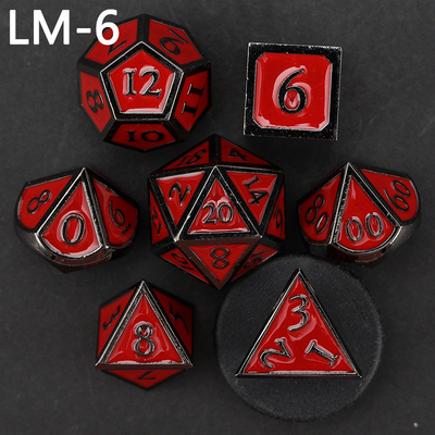 Aangepaste metalen massieve dobbelstenen D20 spel D &amp; D polyhedron DND dobbelstenen set RPG dobbelstenen