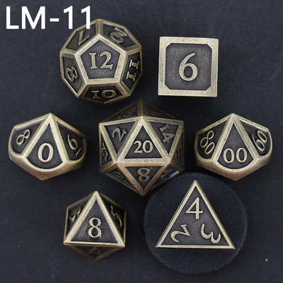 Aangepaste metalen massieve dobbelstenen D20 spel D &amp; D polyhedron DND dobbelstenen set RPG dobbelstenen