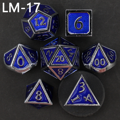 Aangepaste metalen massieve dobbelstenen D20 spel D &amp; D polyhedron DND dobbelstenen set RPG dobbelstenen