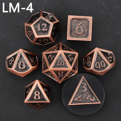 Aangepaste metalen massieve dobbelstenen D20 spel D &amp; D polyhedron DND dobbelstenen set RPG dobbelstenen