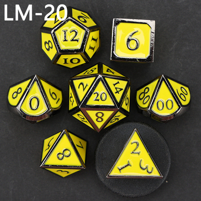 Aangepaste metalen massieve dobbelstenen D20 spel D &amp; D polyhedron DND dobbelstenen set RPG dobbelstenen