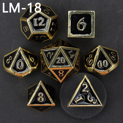 Aangepaste metalen massieve dobbelstenen D20 spel D &amp; D polyhedron DND dobbelstenen set RPG dobbelstenen