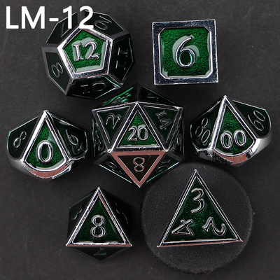 Aangepaste metalen massieve dobbelstenen D20 spel D &amp; D polyhedron DND dobbelstenen set RPG dobbelstenen