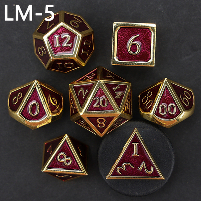 Aangepaste metalen massieve dobbelstenen D20 spel D &amp; D polyhedron DND dobbelstenen set RPG dobbelstenen
