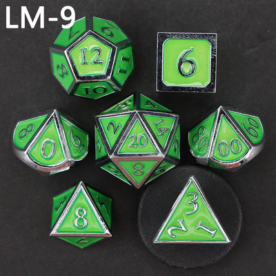 Aangepaste metalen massieve dobbelstenen D20 spel D &amp; D polyhedron DND dobbelstenen set RPG dobbelstenen