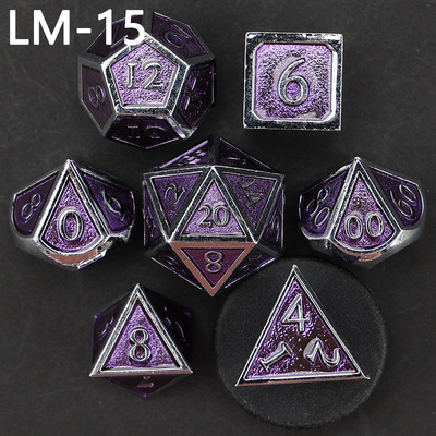 Aangepaste metalen massieve dobbelstenen D20 spel D &amp; D polyhedron DND dobbelstenen set RPG dobbelstenen