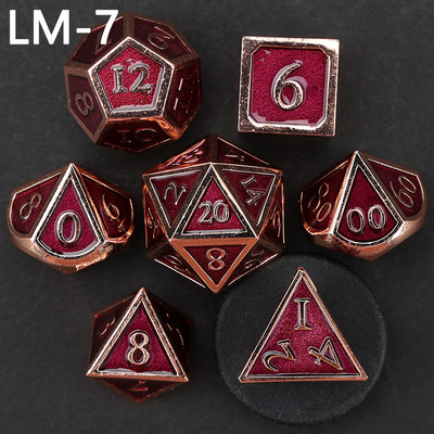 Aangepaste metalen massieve dobbelstenen D20 spel D &amp; D polyhedron DND dobbelstenen set RPG dobbelstenen