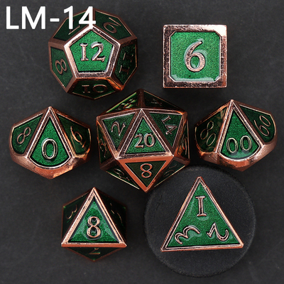 Aangepaste metalen massieve dobbelstenen D20 spel D &amp; D polyhedron DND dobbelstenen set RPG dobbelstenen