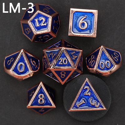 Aangepaste metalen massieve dobbelstenen D20 spel D &amp; D polyhedron DND dobbelstenen set RPG dobbelstenen