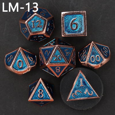 Aangepaste metalen massieve dobbelstenen D20 spel D &amp; D polyhedron DND dobbelstenen set RPG dobbelstenen