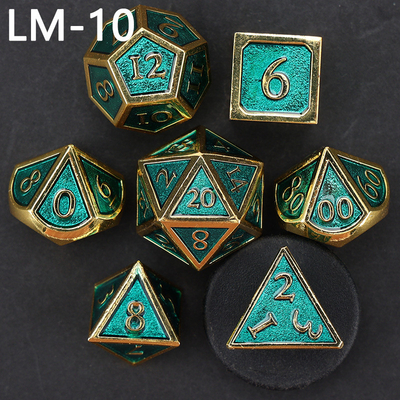 Aangepaste metalen massieve dobbelstenen D20 spel D &amp; D polyhedron DND dobbelstenen set RPG dobbelstenen