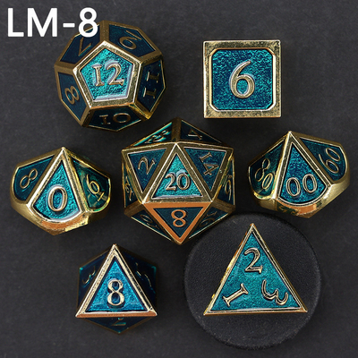 Aangepaste metalen massieve dobbelstenen D20 spel D &amp; D polyhedron DND dobbelstenen set RPG dobbelstenen