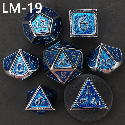 Aangepaste metalen massieve dobbelstenen D20 spel D &amp; D polyhedron DND dobbelstenen set RPG dobbelstenen