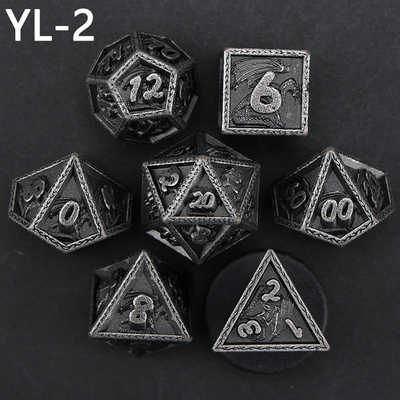 Groene DND Dragon en Dungeon Metalen dobbelstenen Set Customized Gepersonaliseerde Rune dobbelstenen Set