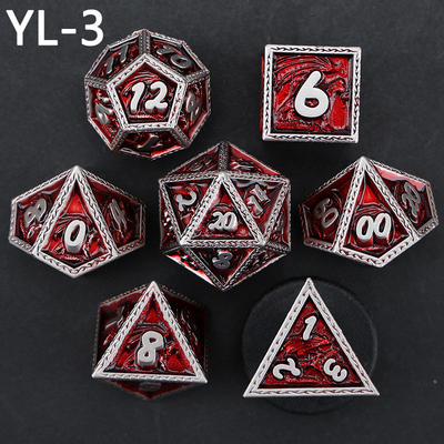 Groene DND Dragon en Dungeon Metalen dobbelstenen Set Customized Gepersonaliseerde Rune dobbelstenen Set