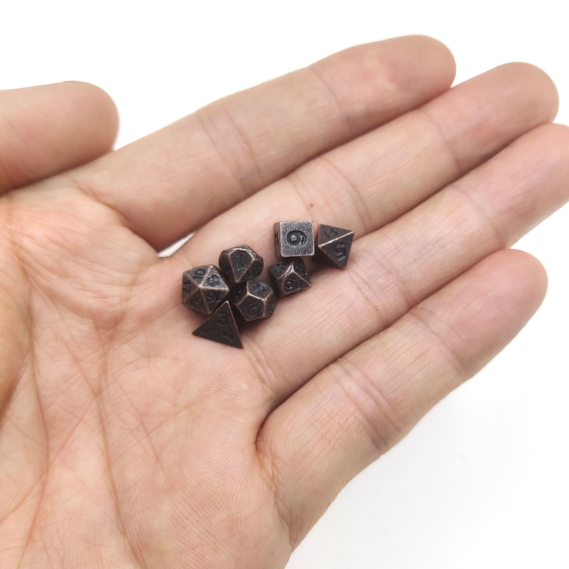 Mini Metal Polyhedral Dice Dungeons and Dragons Hoge kwaliteit voor bord- of kaartspel