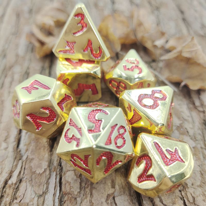 Polyhedral de luxe dobbelt Reeks van D4, D6, D8, D10, D12, D20 en D% voor RPG-Kaartspels
