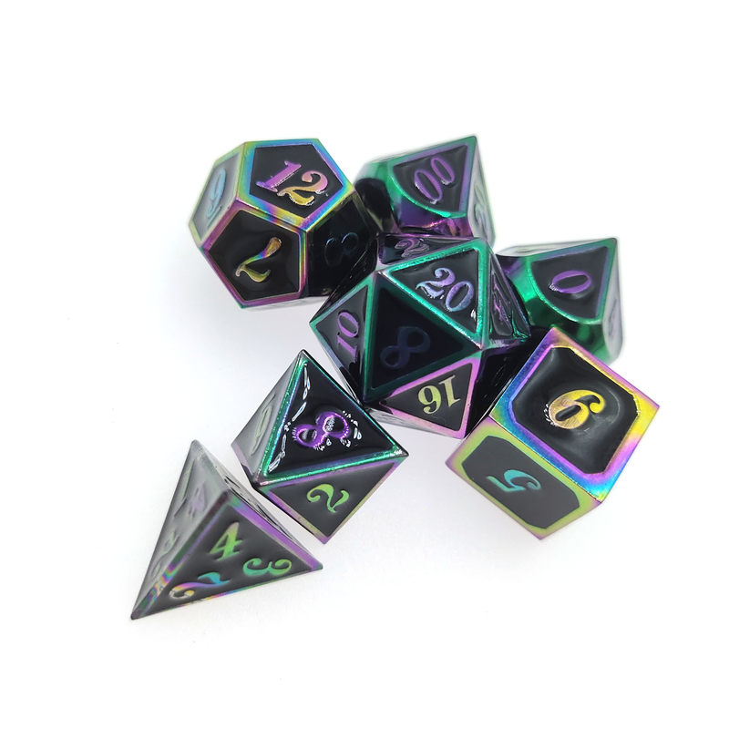 Milieuvriendelijke Dice Set Portable Anti Wear Dice Multi Color Brass RPG