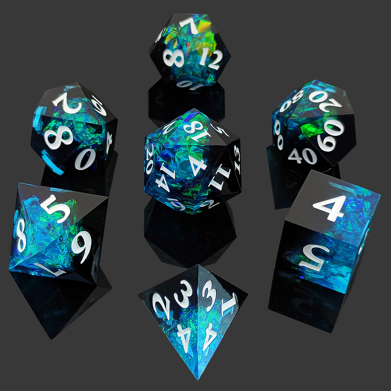 Twee-kleurig DND RPG dobbelsteen set D6 D20 7 Molde Polyhedron Set