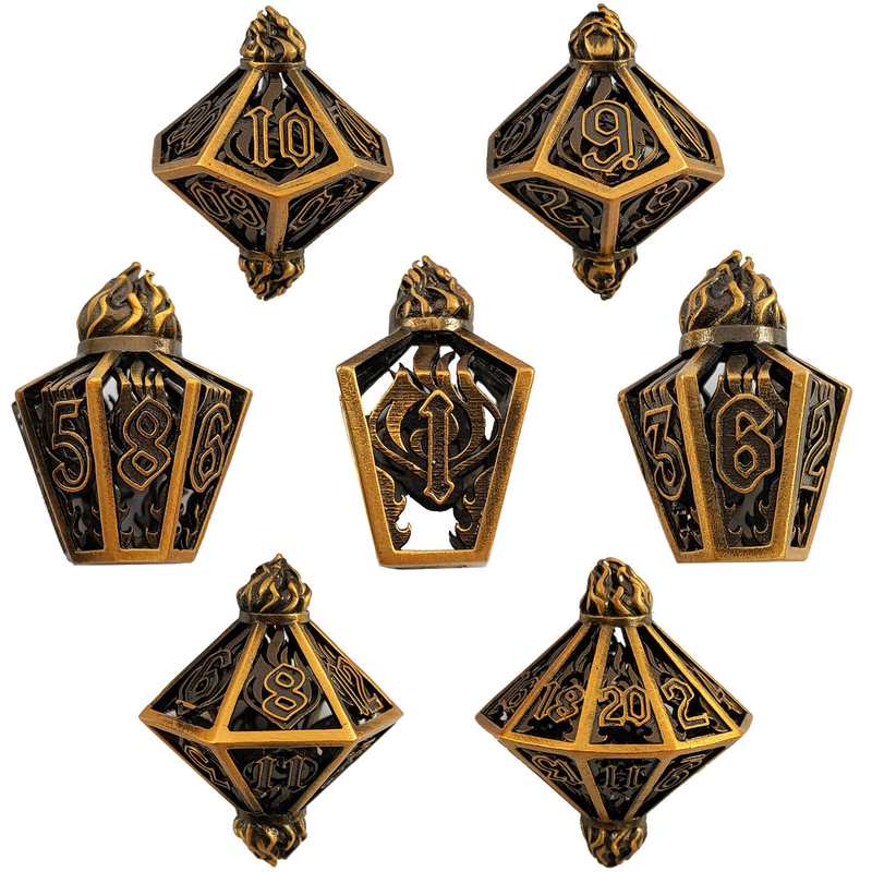 Bird Cage Hollow Multi Face Metal Dice Of Bade Gate Dungeon En DND#RPG
