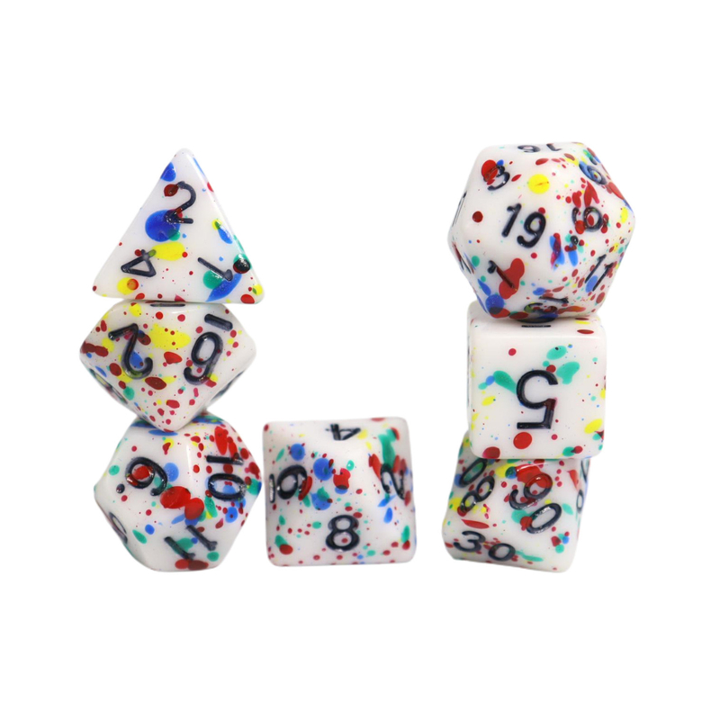 Graffiti Phantom kleur hars bordspel dobbelstenen set dnd dobbelstenen
