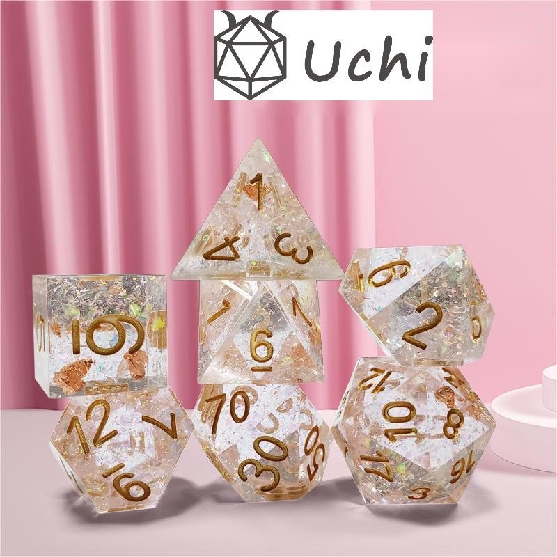 Phantom transparante kleur kristal Hars Boarding Dice Set dnd dobbelstenen